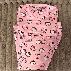 Hello Kitty Pink Sleep Set for Kids - Polka Dot Character Pajamas